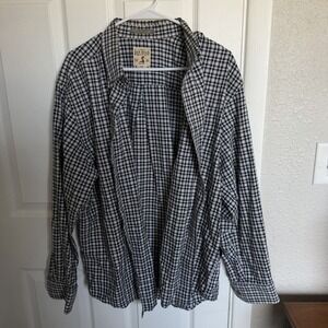 RedHead Men's Black White Plaid Wrinkle Free Long Sleeve Button-Down Shirt XL